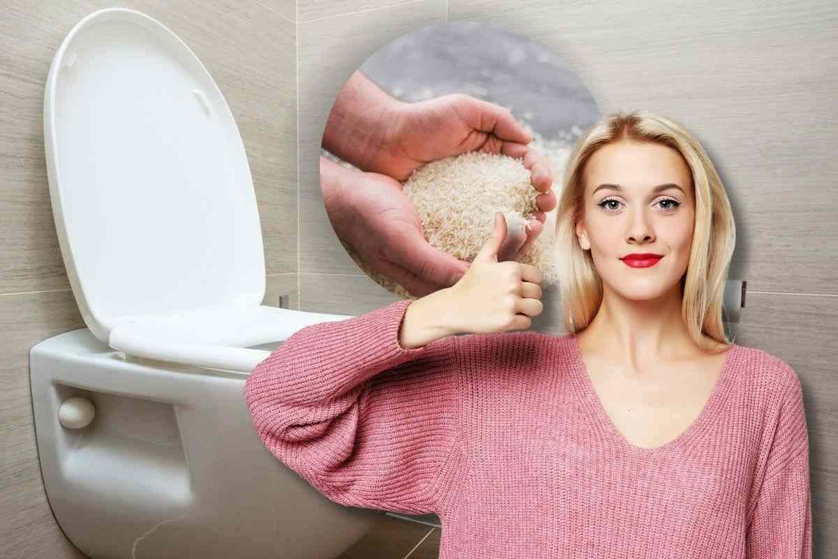 riso crudo nel wc
